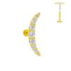 ASTM F136 G23 Titanium Leaf Branch Push In Threadless Labret Piercing 16/18/20G Earring Stud Cartilage Body Jewelry