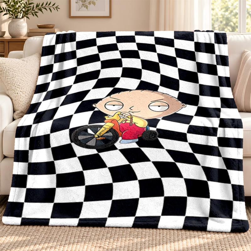 Family Guy blanket Flannel Blanket Soft Cozy Plush Throw for Sofa Bed Lightweight Home Decoration Outdoor camping