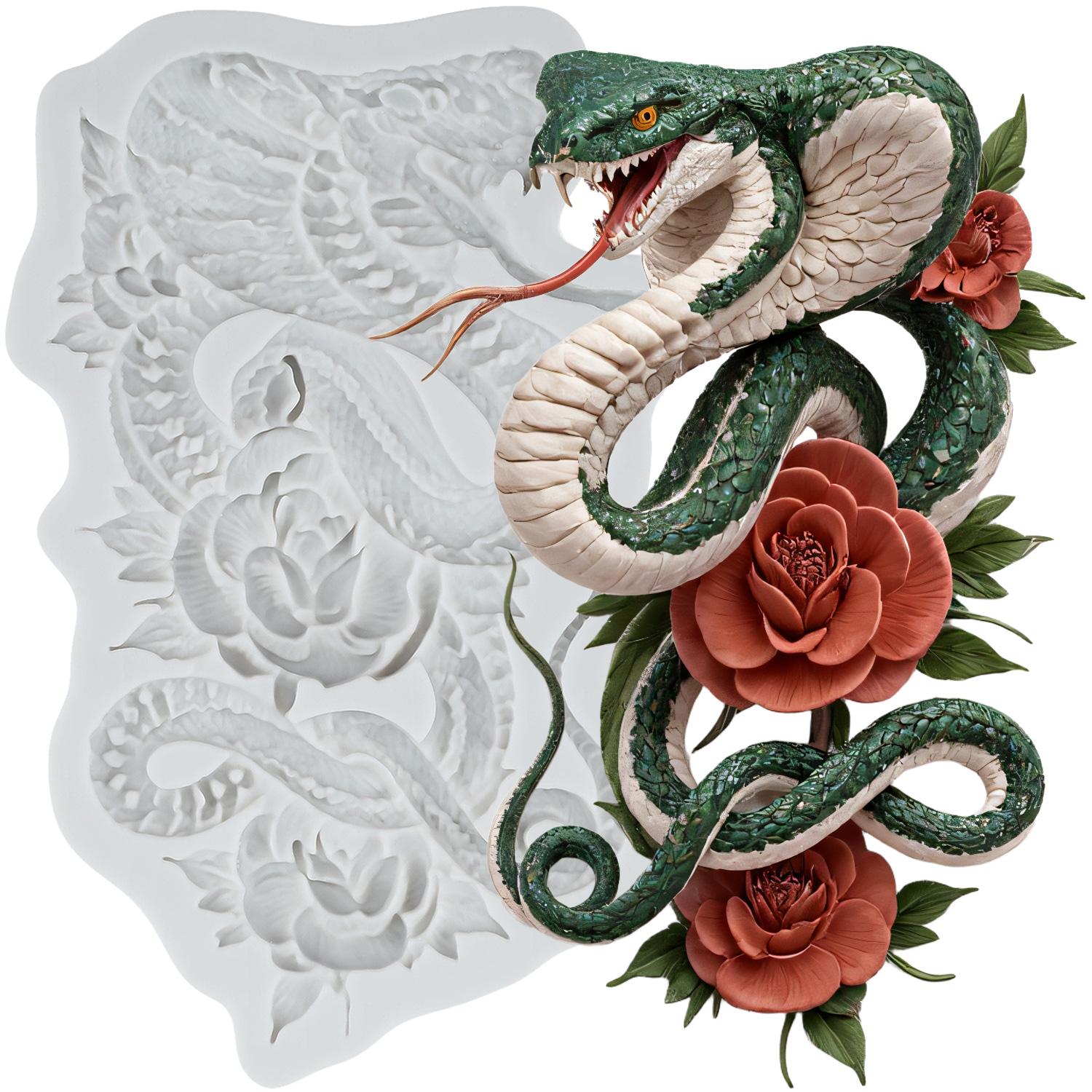 

Силиконовая форма Змея Формы для мастики Змея Инструменты для украшения торта Топпер для кекса Конфета Сахарная мастика Полимерная глина серый