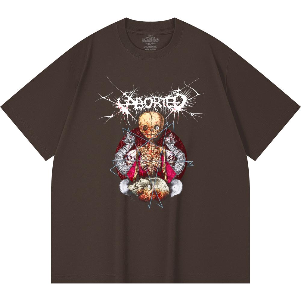 230 Gsm 100% Cotton Heavy Metal T-Shirt Rock Band Popular Music Print Unisex Heavy Cotton T Shirt