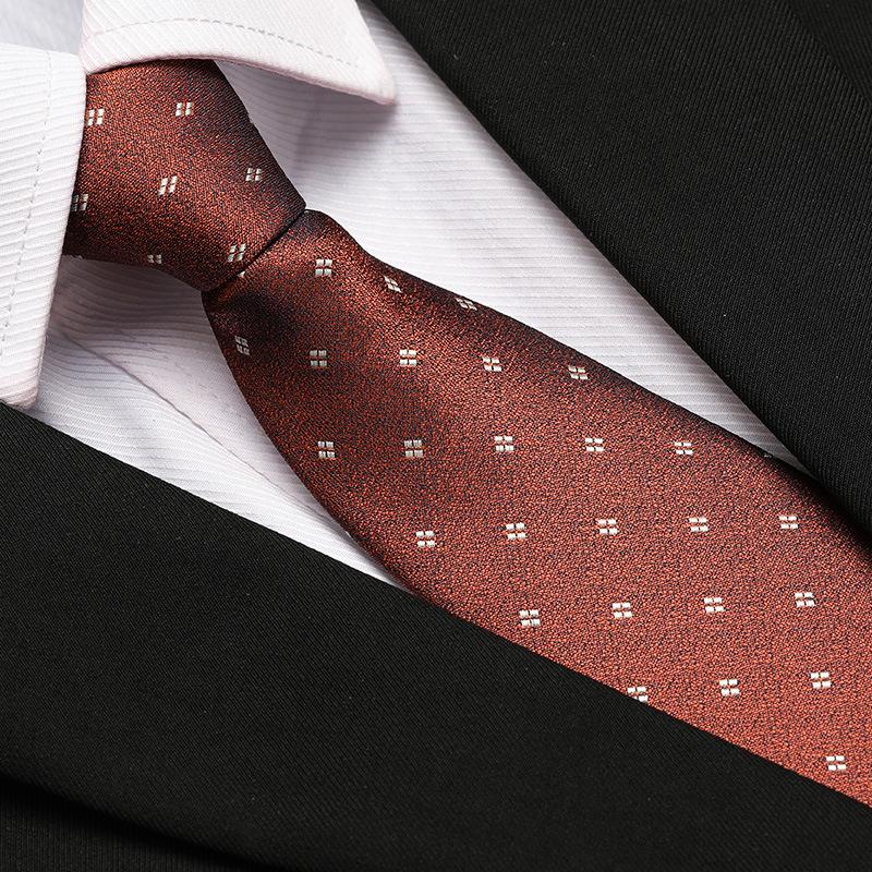 Men'S Formal Wedding Business Tie 8Cm Groom Wedding Banquet Burgundy Tie Hand Zipper Men And Women