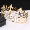 Men's Crown Simple Multi Color Round King Crown Baroque Bride Retro Alloy Hair Crown Headdress