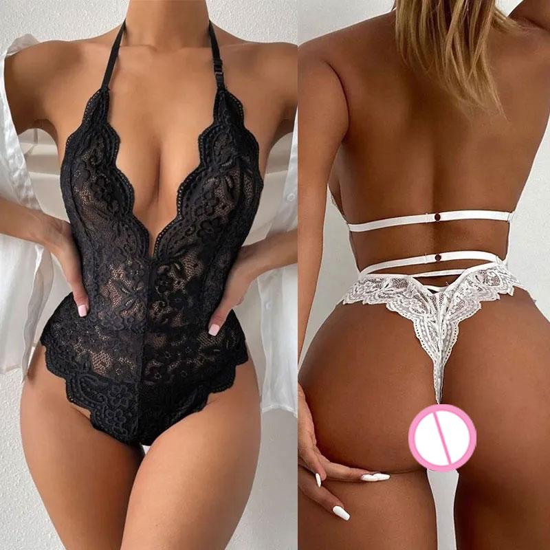 See Through One Piece Seamless Lingerie Set Sexy Women Underwear White Bra Set Sexy Comfortable Ladies Bra Set Bodysuits