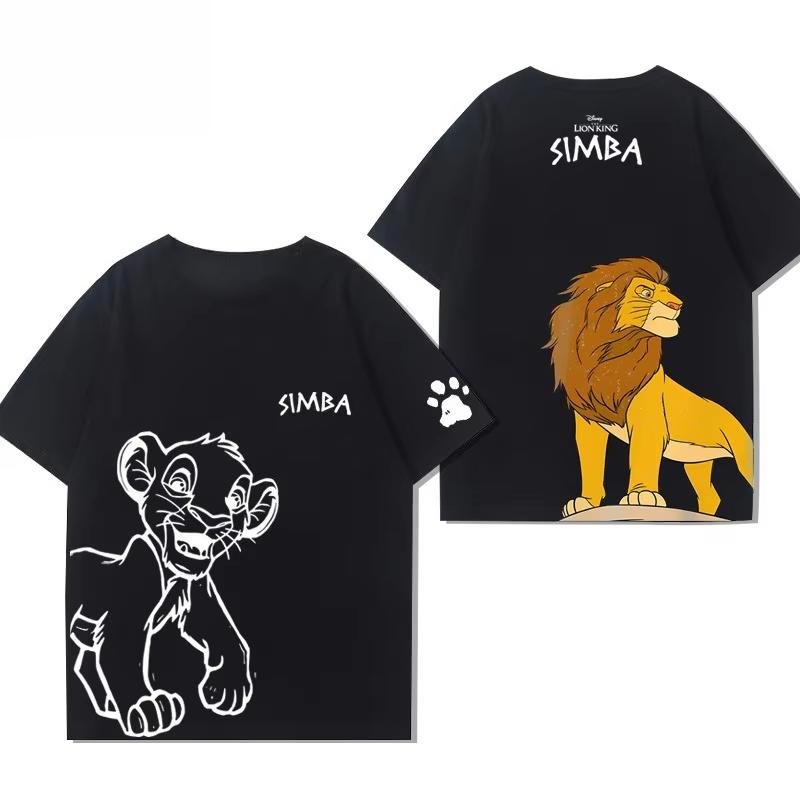 The Lion King Simba Anime Peripheral Short Sleeve ParentChild Summer American Versatile Casual Loose TShirt Top