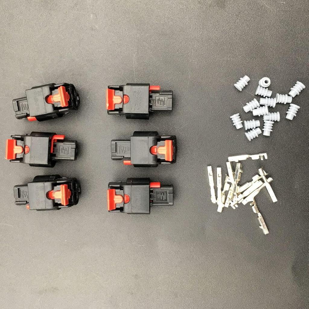 Set of 6 Ignition coil connector Compatible with Dodge Chrysler pa66-gf15 (Fits 5149168AH coil) 3.6L 3604CC 220Cu. In. V6 FLEX/GAS DOHC Naturally