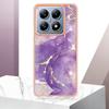 For Xiaomi 14T TPU Case with IMD Marble Pattern Electroplated Back Cover