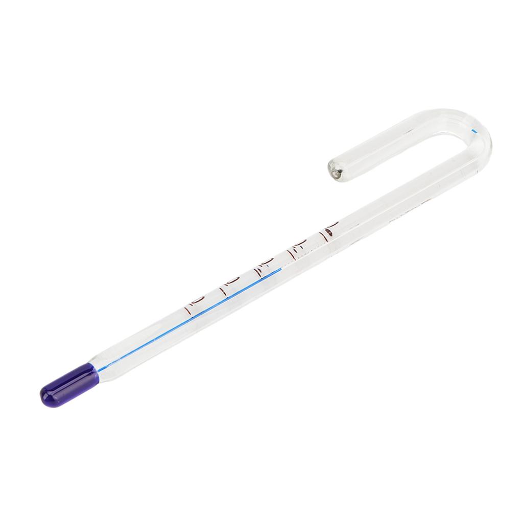 Aquarium Glass Thermometer Professional High Accuracy Crutch Shape Glass Water Thermometer for Fish