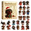 Christmas Gifts for Relatives 2026 Dachshund Advent Calendar, 24 Days 3D Collectible Dog Figures, Home Holiday Atmosphere Decor Puppy Ornaments