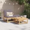 VidaXL Garden Lounge Set with Cushions 3 Pcs, Sofa with Backrest, Furniture Set, Outdoor Patio Terrace Furniture, 366497.