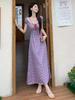 Large size gentle wind dress women's summer pear-shaped body floral skirt fat MM belly and thin skirt