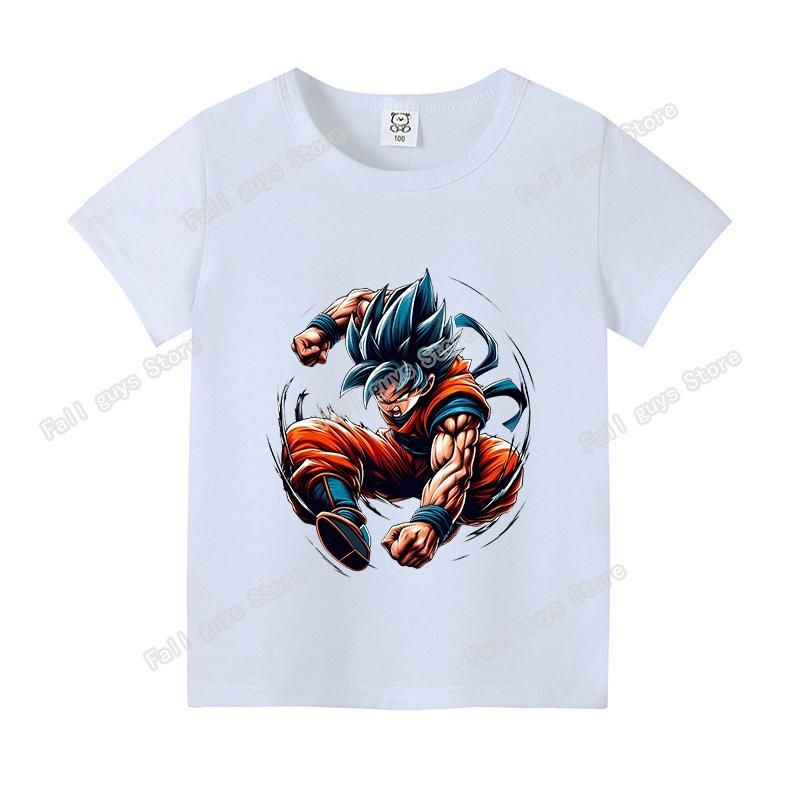 Dragon BallZ T-shirt for Children New Round Collar Clothing Kids Anime Short Sleeve Cute Cartoon Clothes Fashion Sunmer Top Gift