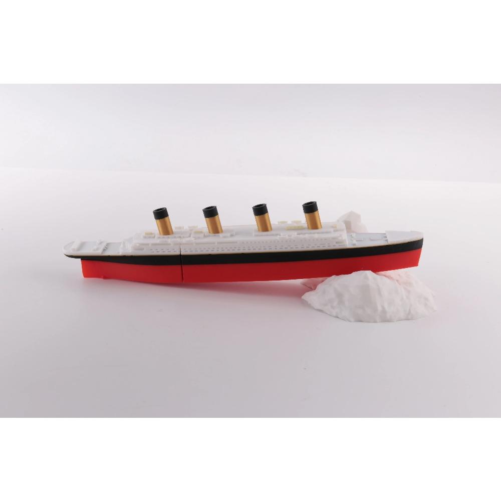 Realistisches in der Mitte zerbrochenes Titanic-Bad und Pool, Titanic-Topper, Historisch genaues zerbrechliches Titanic-Boot