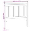 Headboard Wax Brown 100 Cm Solid Pine Wood