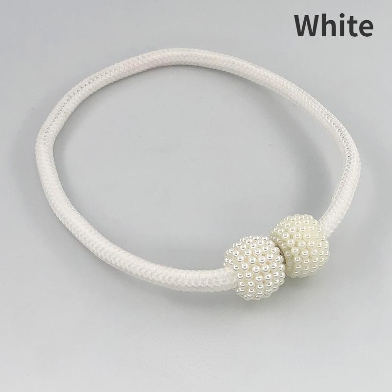 5pcs Magnetic Curtain Ties,Pearl Magnetic Buckle,Curtain Storage Binding Rope,High Strength Magnetic Curtain Buckle