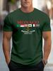 Summer Mens Polyester Fabric Breathable Round Neck TshirtMONACO Letter Printed Outdoor Casual Top for Fun
