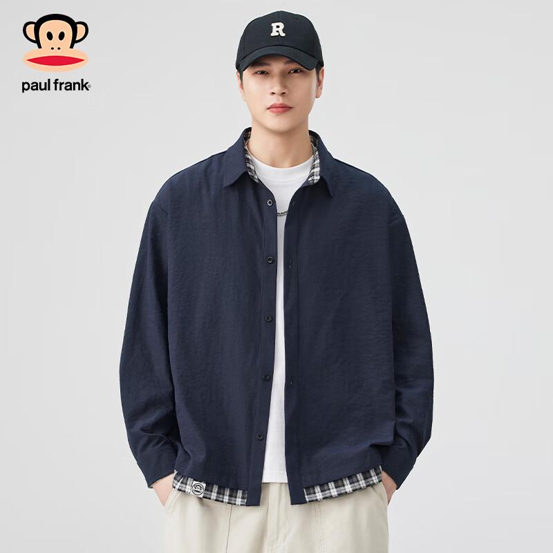 paul frank Men's Faux Two-Piece Long Sleeve Shirt