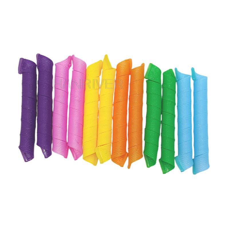 30 Pcs Variety Magic Manual Curler Magic Hair Curler Curling Rod Spiral Curler Multi-Color Optional 45CM