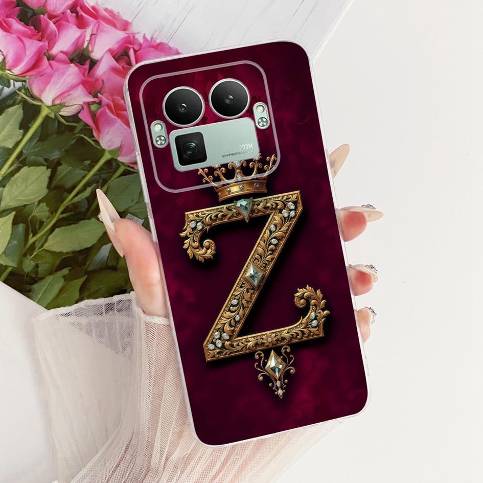 Für Realme GT8 Hülle Realme GT 8 Pro Cover 2025 Mode Buchstaben Krone Capa Weicher Silikon Stoßfänger Für Realme GT8 Pro RMX5210 Fundas