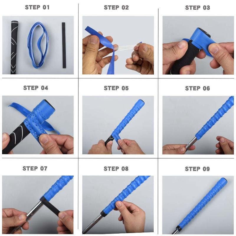 Golfclub Handvat Tape Antislip Zweetbestendig PU Leer Golf Handvatten Wikkel Tape Eenvoudige Snelle Vervanging, Swing Stabiliteit