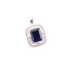London Blue Topaz Gemstone 925 Sterling Silver Jewelry Zircon Designer Pendant CZP-11-9