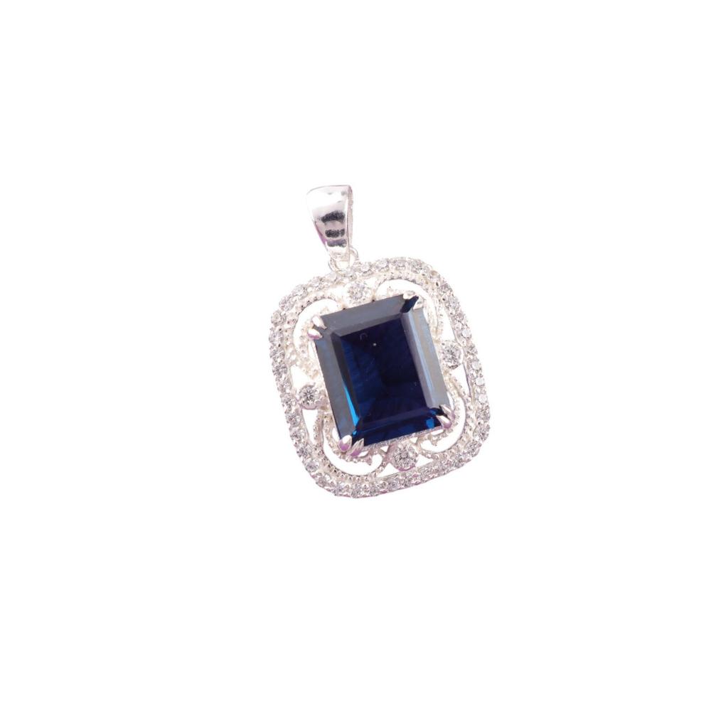 London Blue Topaz Gemstone 925 Sterling Silver Jewelry Zircon Designer Pendant CZP-11-9