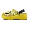 Crocs Smiley X Sabot Classique Eva Semelle Épaisse Chaussures Nuage Sabots Femme Jaune Noir 207233-90H