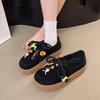 2025 spring new German training shoes platform kangaroo shoes women's spring and autumn retro wind anti-velvet loafers biscuits single shoes women