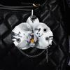Exquisite Simulation Phalaenopsis Keychain Backpack Decoration Gifts Creative Hand-Punched Puncture Simulation Flower Keyring