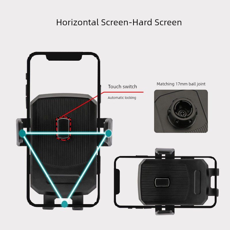 Windproof Air Outlet on-Board Bracket Metal Hook Fixed Support Navigation Holder 7-Inch Large Universal for All Phones