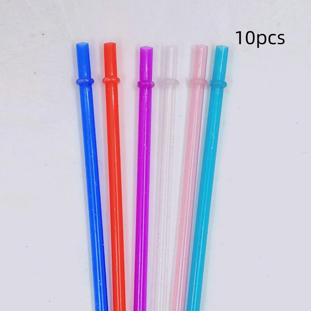 

10 шт. многоразовых блестящих трубочек из полипропилена, полипропиленовые пластиковые трубочки, новые питьевые трубочки Mix colors