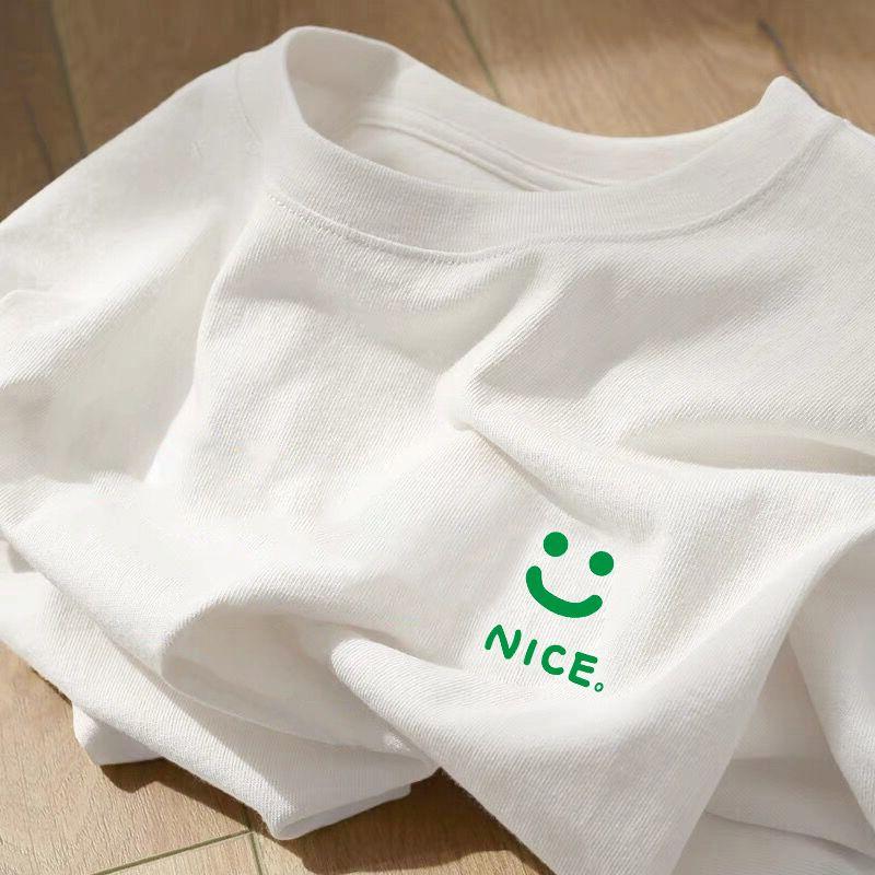 

Футболка из чистого хлопка, тяжелая, брендовый прилавок, скидка, большая распродажа, с коротким рукавом, мужская и женская, одинакового стиля, летняя, свободная футболка XL [Heavy weight pure cotton]]