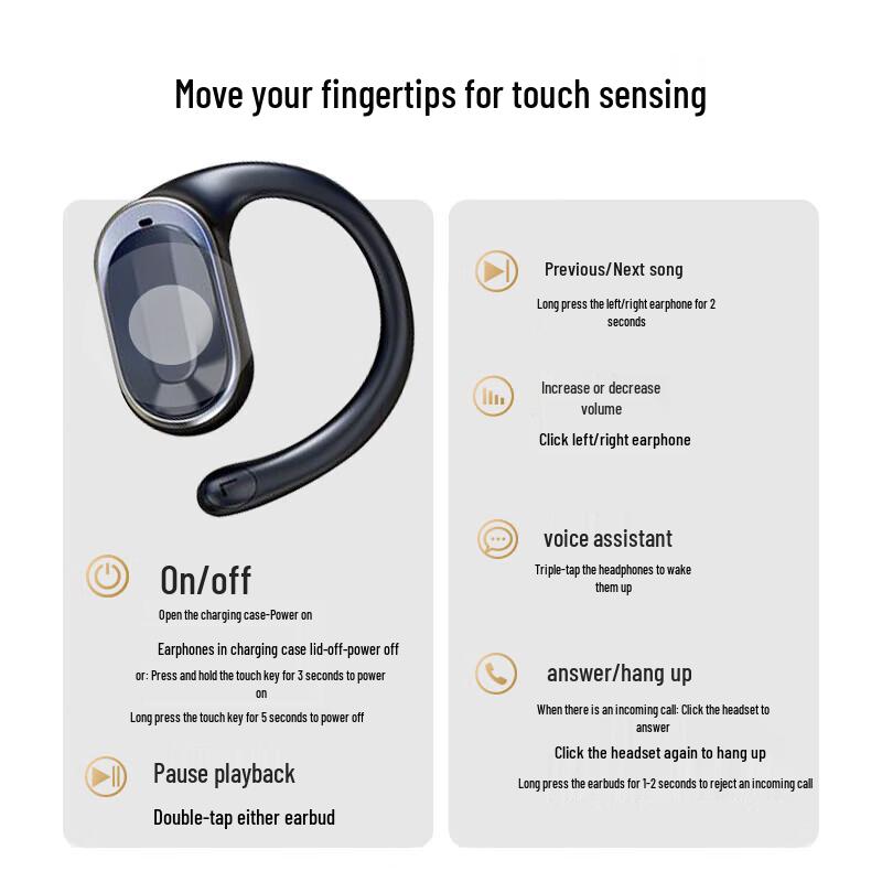 ECOLA ER29 Ear-Hook Wireless Bluetooth Headset