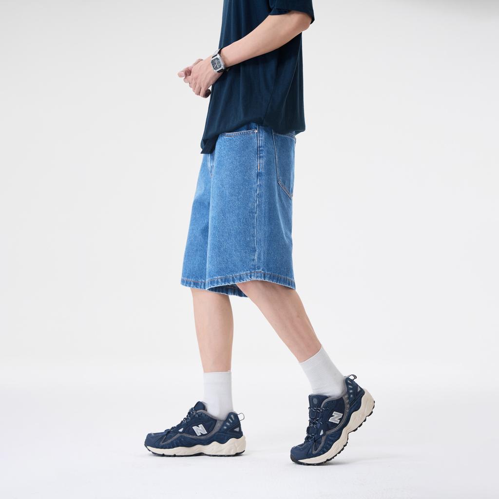 Classic Blue Retro Vintage Denim Shorts Boys Summer New Loose Straight Pants Casual Five-point Pants
