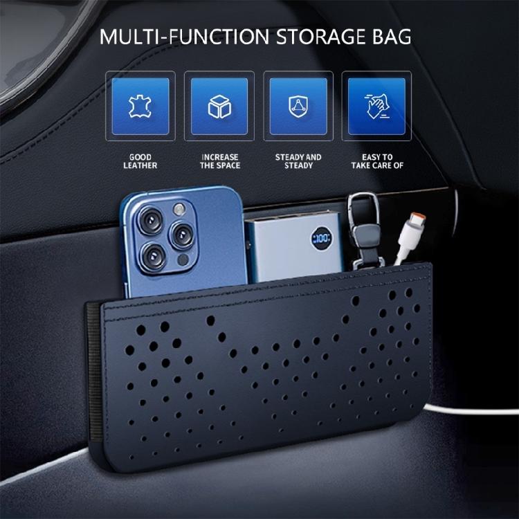 Modern Design Convenient Car Storage Pouches Solution Adhesive Net Bag for Phones Miscellaneous Items and Everyday Items