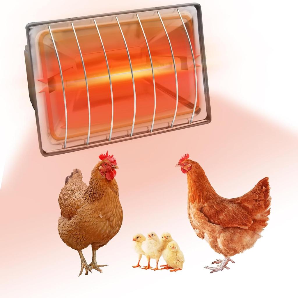 Chicken Coop Heat Lamp 250W Chicken Coop Heater Temperature Adjustable Chicken Brooder Heat Lamp Chicken Heaters for Chick Kitten Puppy Pets (250W-)