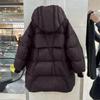 Contrast Color Quilted Jacket Women's Winter Loose Age-reducing Hooded Thick Jacket Windproof Top