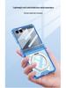 Etui na Samsunga Z Flip7: Wysokiej klasy przezroczysty magnetyczny z powłoką galwaniczną i obracanym o 360° stojakiem