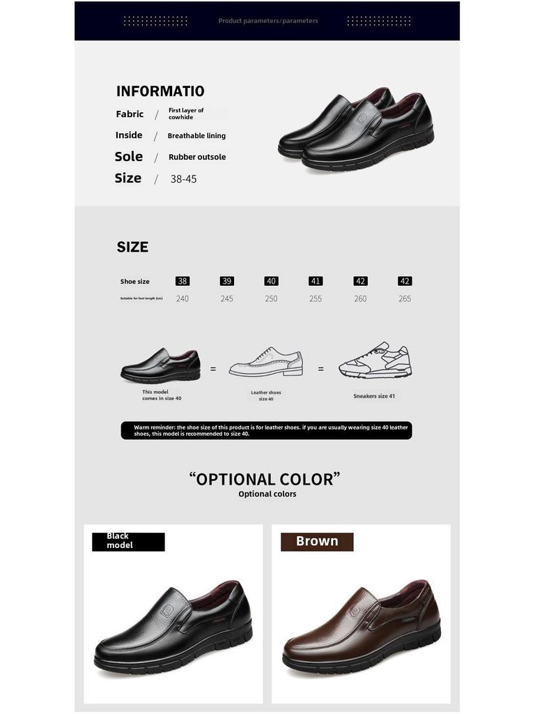 Pánské boty z pravé kůže pro business casual - Měkká podrážka, Styl pro střední věk