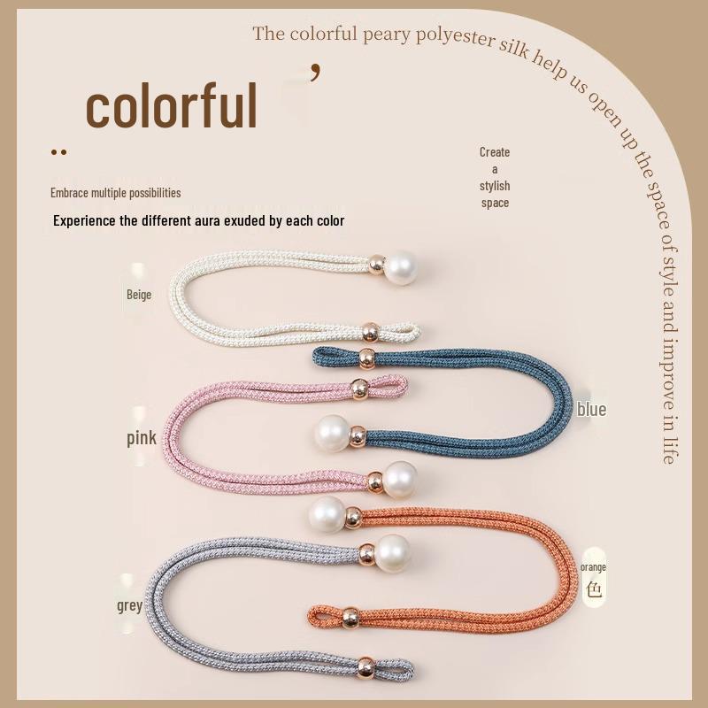 Pair of Luxury Sheer Curtain Tieback Buckles - Elegant Rope and Trim Accessories for Decoration