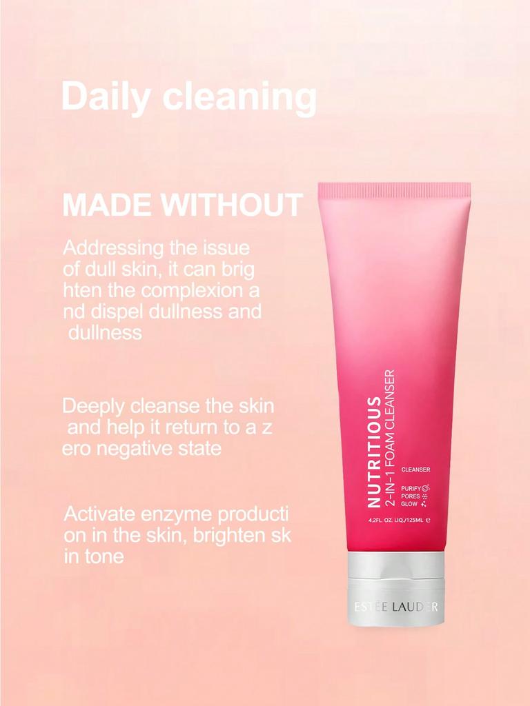 ESTÉE LAUDER Nutritious 2-in-1 Foam Cleanser 125ml - Gentle Deep Cleansing Face Wash