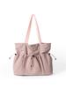 New Korean Style Minimalist Casual Shoulder Bag for Women with Large Capacity and Niche Design, Pleated Commuting Nylon Tote Bag