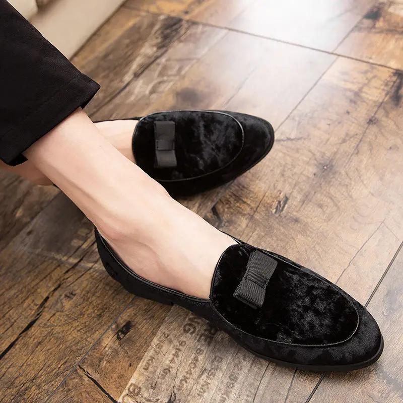 Fashion Fashion 2024 Slip-on Pointed Toe Male Casual Shoe Pu Classic Original Legitimate New In Social Comfortable Men's Leather Shoes