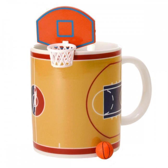 Mug - basketball - orange - 20 cl - céramique - non compatible lave-vaisselle
