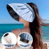 Chapéu de Sol Dobrável Ajustável Feminino HANDUNYOU