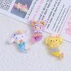 12/120PCS Cute Little Animal Mermaid Cartoon Handmade DIY Cream Glue Resin Small Accessory Jewelry Phone Case Handmade Material