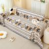 Four Season Universal Blanket Minimalist Solid Color Cotton Yarn Tassel Edging Sofa Towel Waffle Soft Comfortable Couch Case