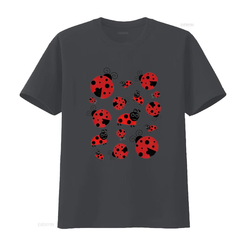 Adorable Ladybugs Everywhere T shirt vintage Washed Unisex homme Soft Casual Stretched Breathable Stylish graphic