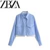 Jnleaog New Arrival Women's Fashion Style French Style Long Sleeve Lapel Short Oxford Shirt 2095893 400