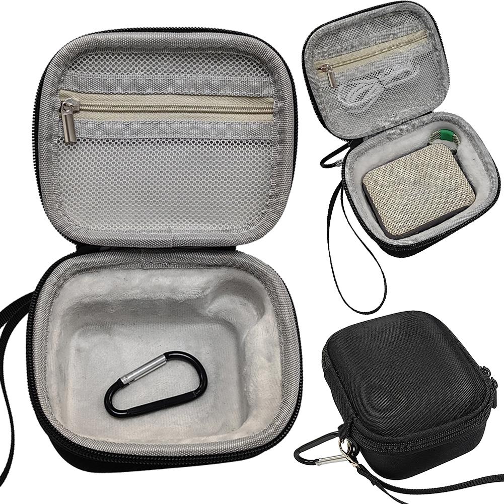 Hard Carry Case for JBL Go 4 Wireless Bluetooth Speaker Shockproof Anti-scratch Travel Protective Bag with Hand Rope & Carabiner