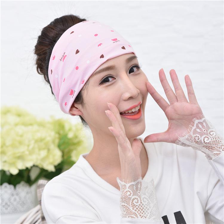 Adjustable Maternity Cotton Headscarf: Windproof & Elastic Postpartum Headband